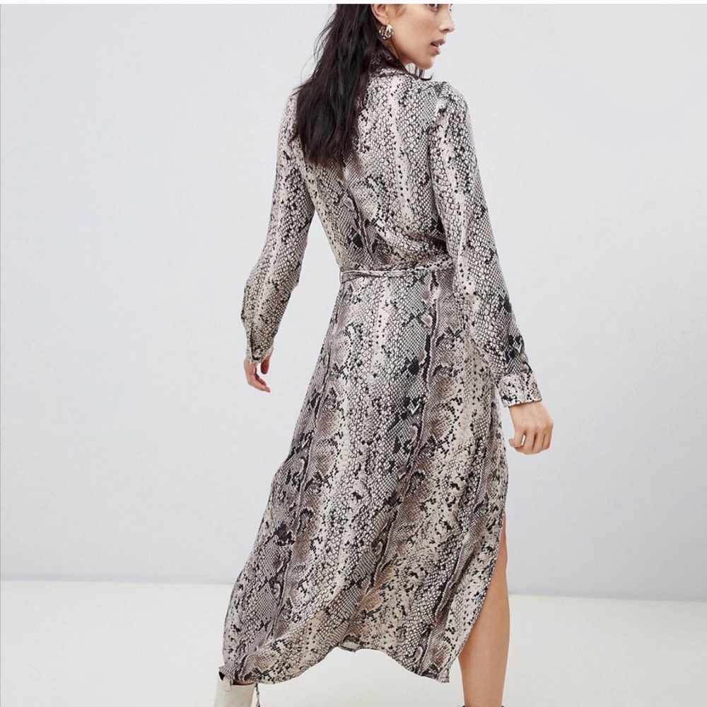 ASOS Stradivarius double split collared Maxi